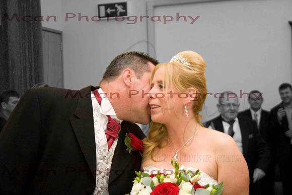 Margie & Mike Cotton exchange Wedding