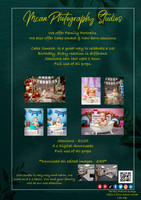 Wedding invitation and menu template with beautiful leaves