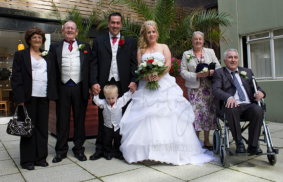 Margie & Mike Cotton exchange Wedding